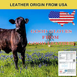 ▶ Guantes de jardinería  de cuero para mujeres, hombres y niños, transpirables, a prueba de espinas, con protección para el antebrazo, palmas de piel de oveja, mangas de cuero vacuno, guantes de trabajo de seguridad para jardín