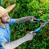 Mangas resistentes a los cortes con guantes de medio dedo, protección de nivel 5, mangas de seguridad para soldadura, cocina, jardinería (1 par)