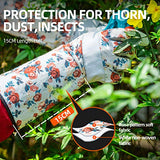 Vgo... 1-Par de Guantes de Jardinería de Genuino Cuero de Cabra, Protección de Puño Largo, Guantes de Agarre, Alta destreza (8/M, Blanco, GA9658-W)