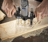 ▶ DREMEL 4300 - Rotativa con 5 aditamentos y 40 Accesorios, Aditamento de Base para Fresar, 335-01