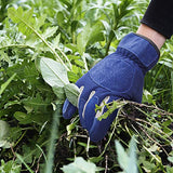 ▶ Guantes de jardinería , guantes de jardinería a prueba de espinas para hombres y mujeres, guantes resistentes a los arañazos, buen agarre para cortar madera, pesca, conducir, jardín, patio, trabajo (azul)