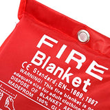 ▶ MAGLITE Manta grande para extintor, sin químicos, sin ensuciar, fácil de almacenar, extintor de incendios.