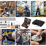 ▶ Juego de Herramientas Manuales Portátiles para el Hogar MCSWSEE Kit de Herramientas, Caja de Herramientas 132 en 1, , con Caja de Herramientas de Plástico para Reparaciones Diarias, Ddecuado para Uso MCSWSEE