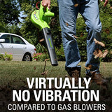 ▶  Greenworks Soplador de 2 velocidades de 9 amperios (170 CFM/180 mph) 2401502