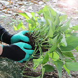▶ Guantes Jardinería con garras para excavar tierra y plantar guantes de jardinería para jardín (verde)
