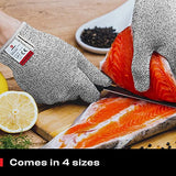 ▶ Guantes resistentes a cortes: protección de alto rendimiento de nivel 5, aptos para uso alimentario. Talla pequeña. ¡Incluye libro electrónico gratuito!