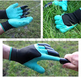 ▶ Guantes Jardinería con garras para excavar tierra y plantar guantes de jardinería para jardín (verde)