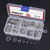 💢Hilitchi - Juego de 410 arandelas de acero inoxidable 304 (8 tamaños)