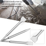 ▶ Juego de broca cinceles para taladro de martillo, juego de brocas para martillo giratorio, 3 piezas, incluyendo cincel de punta, cinceles planos, cinceles con manivela con funda de transporte