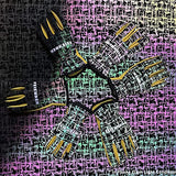 ▶ Guantes de trabajo de piel auténtica para niños, guantes de trabajo de jardinería para niños, guantes de seguridad, diseño reflectante, transpirable, perfectos para jardinería infantil, trabajo en el patio, al aire libre (mediano, negro, 4 a 6 años)