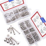 💢 Hilitchi 420pcs M2 M3 Stainless Steel Hex Socket Head Cap Screws Nuts Assortment Kit with Box (304 Stainless Steel) by Hilitchi