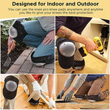 Cómodas rodilleras, rodilleras para hombres, trabajo en el suelo, rodilleras de construcción duradera, rodilleras ajustables, rodilleras profesionales para pisos, jardinería, limpieza, construcción (negro y gris)