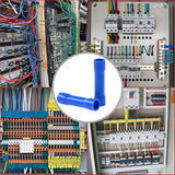Hilitchi 100 conectores de terminales de empalme aislados de calibre 16-14 (azul/16-14 AWG)