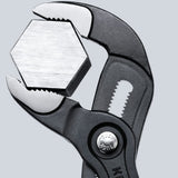 ▶ KNIPEX Cobra Tenaza para Bombas de Agua Hightech Recubiertos de Plástico Antideslizante, 180 mm, color gris