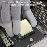 ▶ Guantes Antiestáticos ESD, Guantes de Trabajo con visualización táctil, Fibra de Carbono, Guantes antiestáticos, para Proteger la Seguridad del ensamblaje del computadora (S)