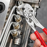 ▶ KNIPEX  Mini Tenaza Llave para Tuercas y Tenaza en Una Sola Herramienta Cromado Recubiertos de Plástico, 125 mm
