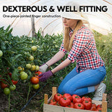 ▶ Guantes de jardinería  de Cuero de Cabra Para Mujer (Talla L/G, Azul, GA7454)