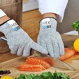 ▶ Guantes de Trabajo Anticorte , Nivel 5 protección de la Cocina Grado alimenticio Guantes de Seguridad para el Corte de Carne, Cocina, Corte, Corte y pelar, carpintería, 1 par