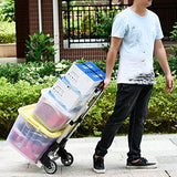 ▶ Redlemon Diablito Plegable de Aluminio con Capacidad para 100 kg de Carga, Llantas y Base Plegables, Mango Ergonómico y Ajustable hasta 97 cm de Altura, Resistente y Ligero, Fácil de Guardar