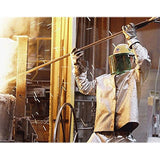 ▶ Guantes ignífugos  Guantes de aluminio de alta temperatura de la capa de aluminio Radiación de defensa a prueba de calor 500 grados Protección industrial Guantes de cuero de la protección del trabajo Cinco dedos