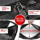 ▶ Bolsa grande (43 x 30,5 x 14,7 cm), ignífuga, bolsa de documentos ignífuga, resistente al agua, resistente al fuego, bolsa de seguridad para documentos y objetos de valor