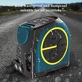 ▶ Cinta métrica láser 2 en 1, medición láser silenciosa de 40 m, pantalla LCD de color recargable USB, distancia de medición, impermeable IP54, longitud de cinta de 5 m, revestimiento de nailon para bricolaje de DTAPE