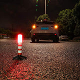 ▶ Twinkle Star - Kit de bengalas de emergencia LED estroboscópicas de seguridad para carretera con base magnética, soporte desmontable, caja de almacenamiento sólida (juego de 4)