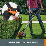 Worx WG163.8 GT 3.0 20 V PowerShare 12 Pulgadas sin Cable cortadora y bordeadora, 12 Pulgadas, 1 batería y Cargador rápido Incluido