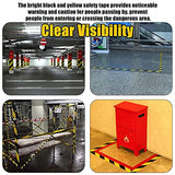 FUNJEE Cinta de seguridad para suelos de advertencia en color negro y amarillo, 2 pulgadas x 18 yardas (36 yardas)