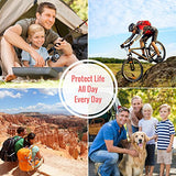 First Aid Kit for Emergency - 150 Piece - Car, Home, Travel, Camping, Hiking or Office - Reflective Cross and Red Case Fully Packed w/Medical Supplies